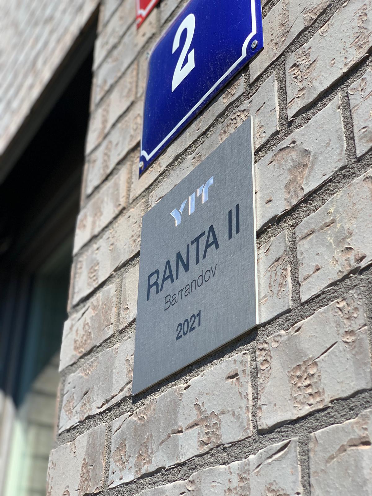 Ranta Barrandov — instalovaný panel